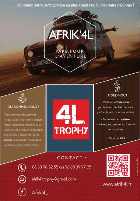 projet étudiant 4L trophy création flyer collecte fonds