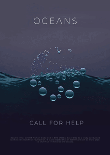 Visuel data art océans