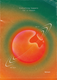 Visuel de data art Saturne