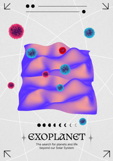Visuel data art exoplanète