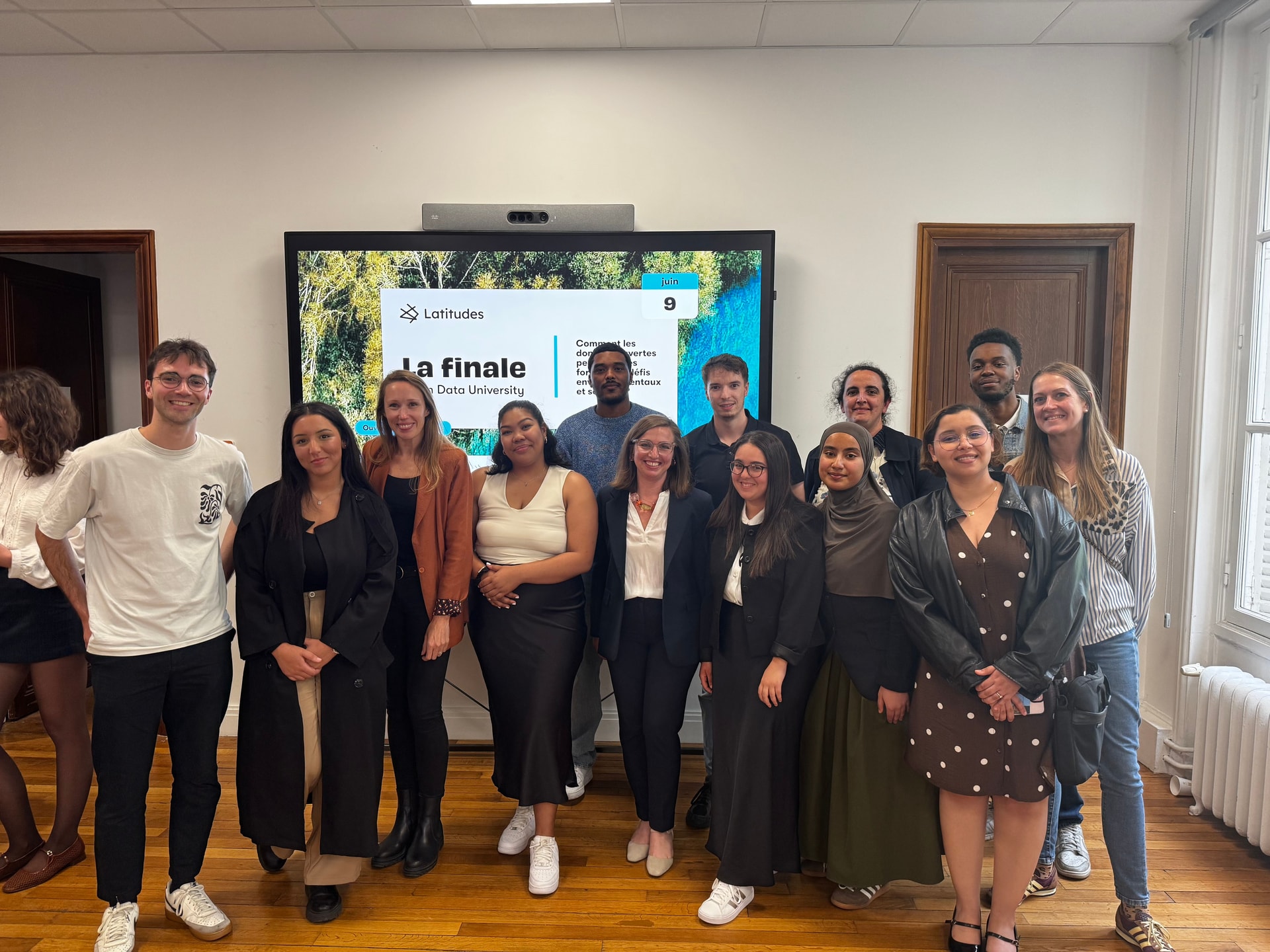 Les étudiants finalistes du concours Open Data University.